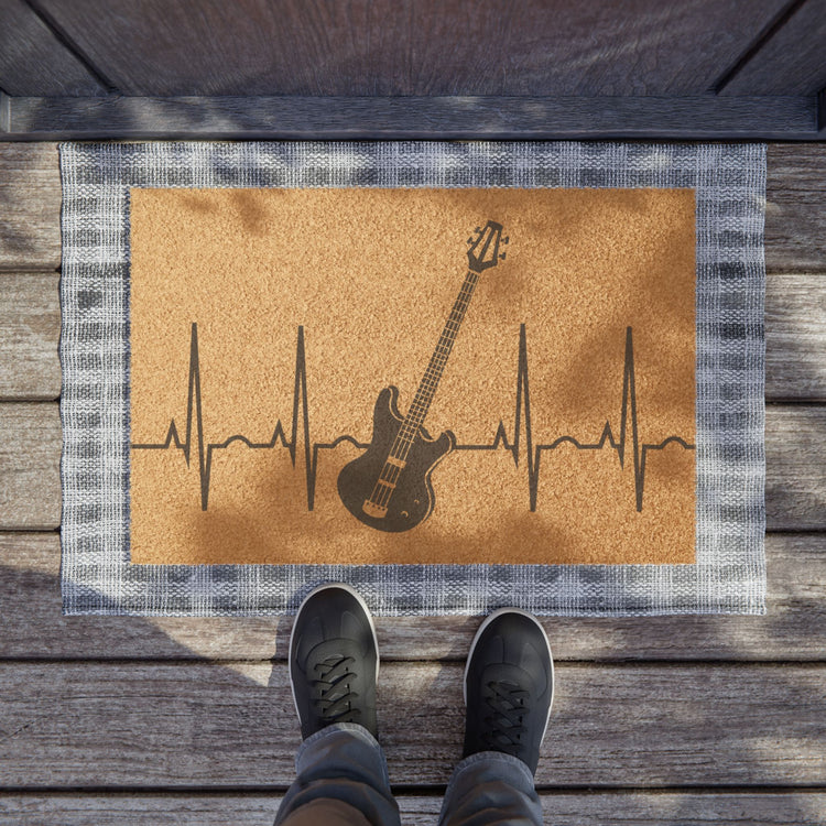 My Heart Beats For Bass Players Doormat - Fandom-Made