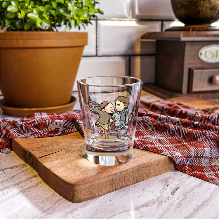 Roger and Bree Shot Glass - Fandom-Made