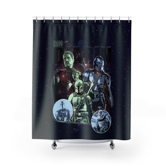 Din Djarin Shower Curtain - Fandom-Made