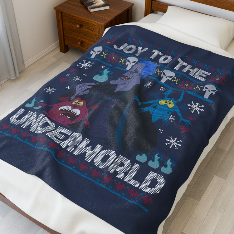 Joy To The Underworld Velveteen Plush Blanket