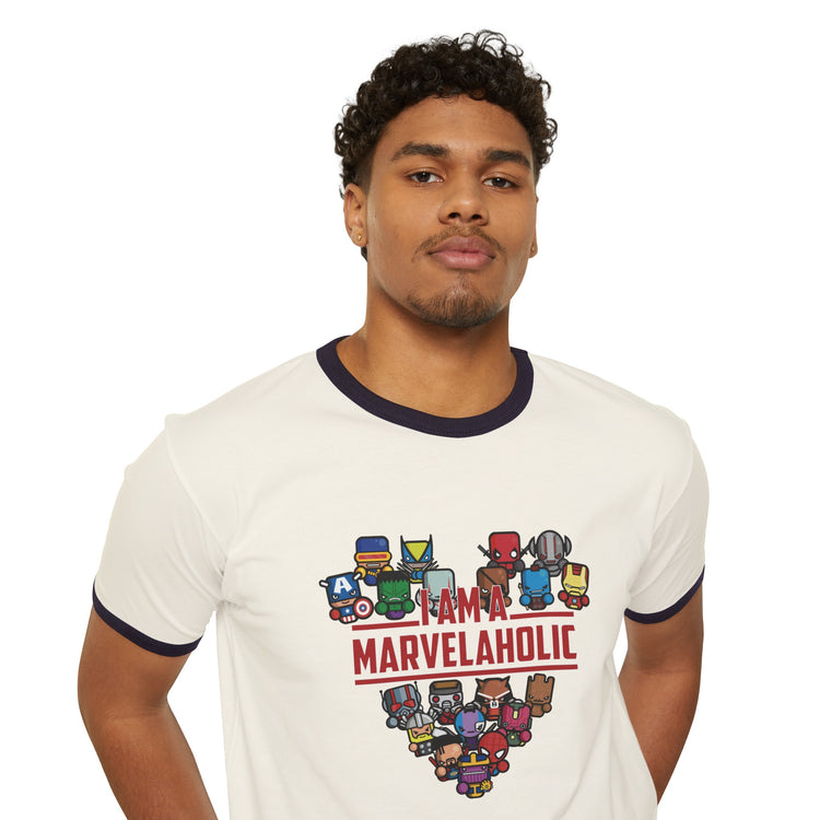 Marvelaholic Ringer T-Shirt - Fandom-Made