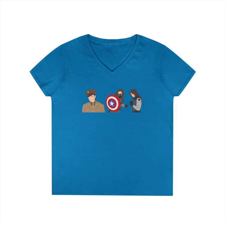 Bucky Barnes Winter Soldier V-Neck T-Shirt - Fandom-Made