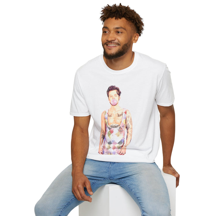 Harry Styles Bubblegum Unisex Softstyle T-Shirt - Fandom-Made
