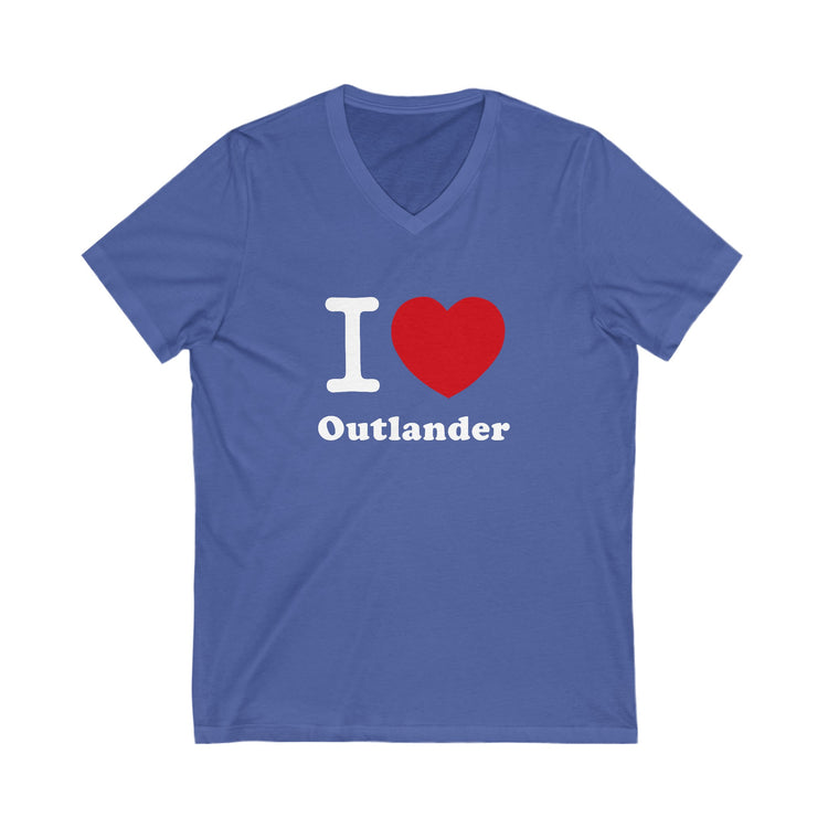 I Love Outlander V-Neck Tee - Fandom-Made