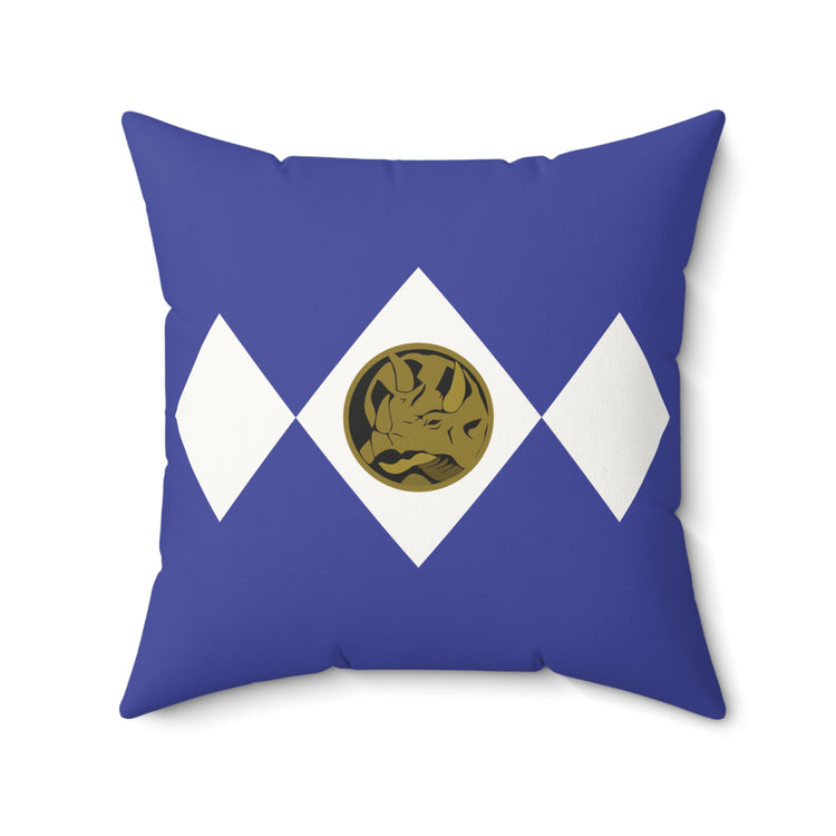 Blue Ranger Faux Suede Square Pillow - Fandom-Made