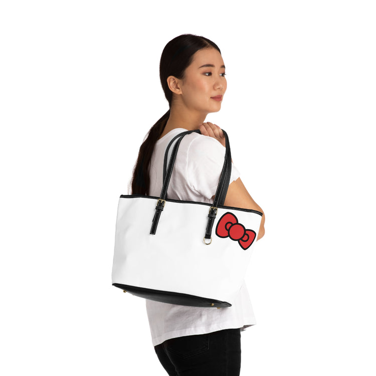 Bow Leather Shoulder Bag - Fandom-Made