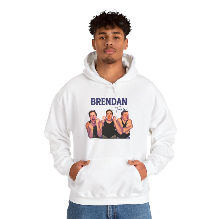 Faces of Brendan Fraser Hoodie - Fandom-Made