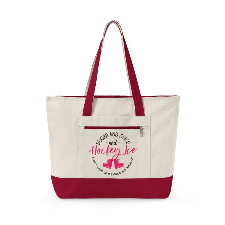 Sugar Spice Ice Hockey Zippered Canvas Tote - Fandom-Made
