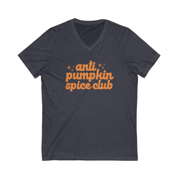 Anti-Pumpkin Spice Club V-Neck T-Shirt - Fandom-Made