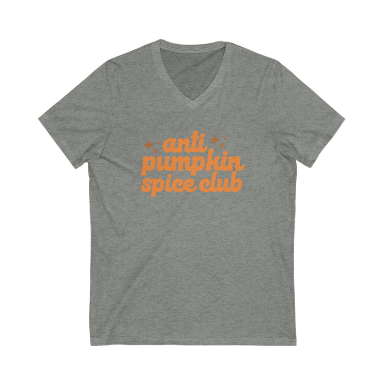 Anti-Pumpkin Spice Club V-Neck T-Shirt - Fandom-Made
