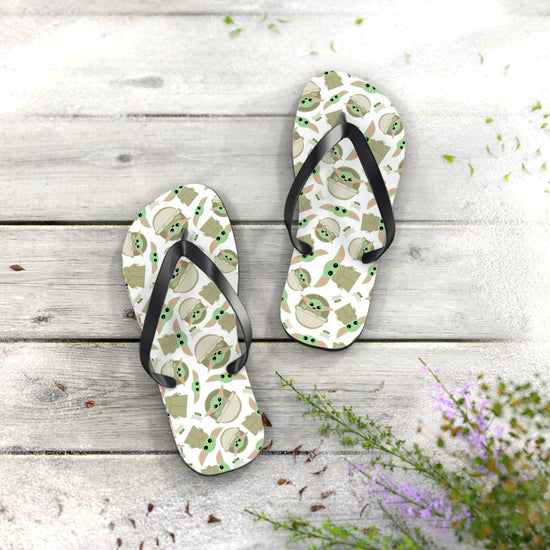 Grogu All-Over Print Flip Flops - Fandom-Made