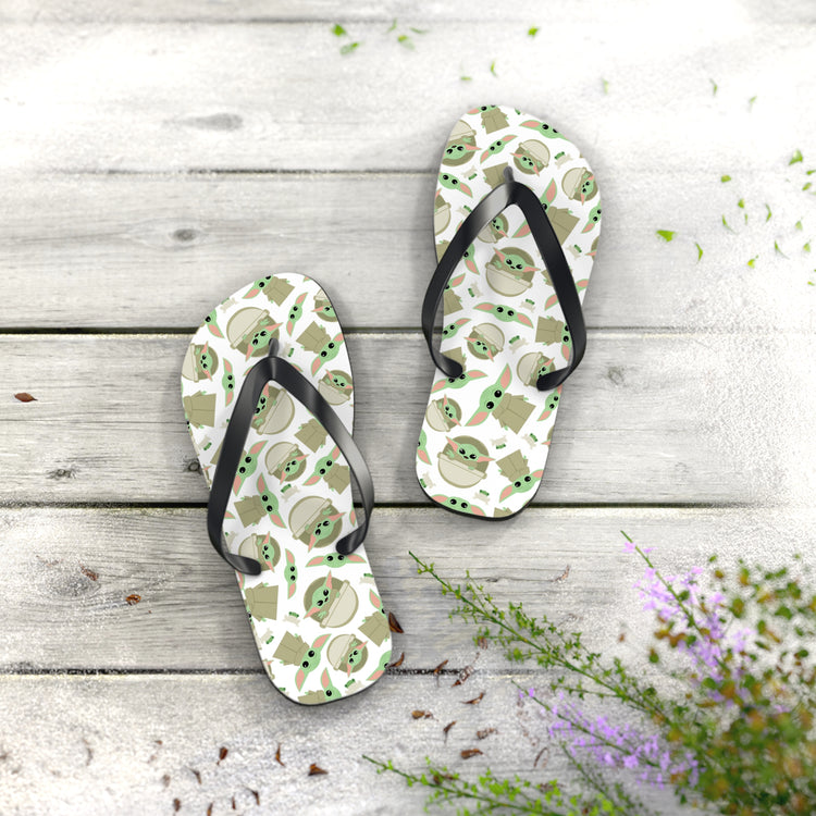 Grogu All-Over Print Flip Flops - Fandom-Made