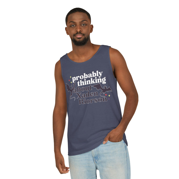Thinking of Xaden Riorson Tank Top - Fandom-Made