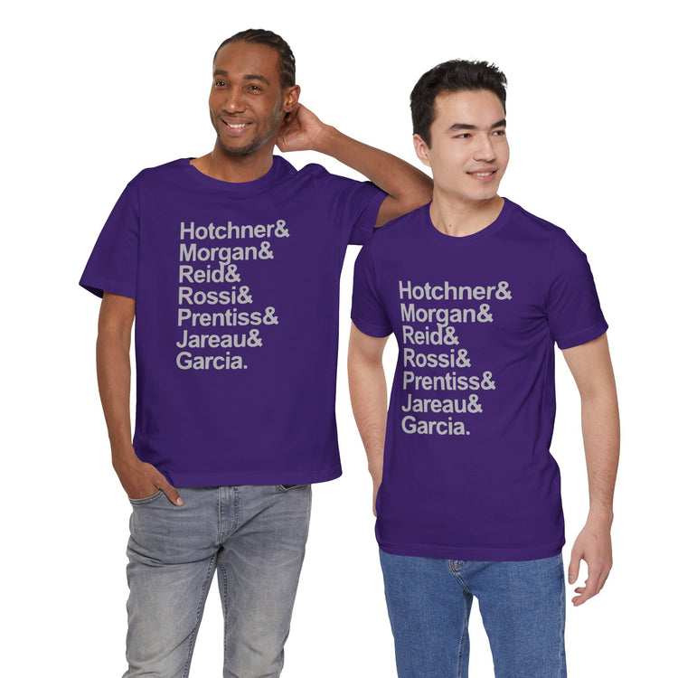 Criminal Minds Names Unisex T-Shirt - Fandom-Made