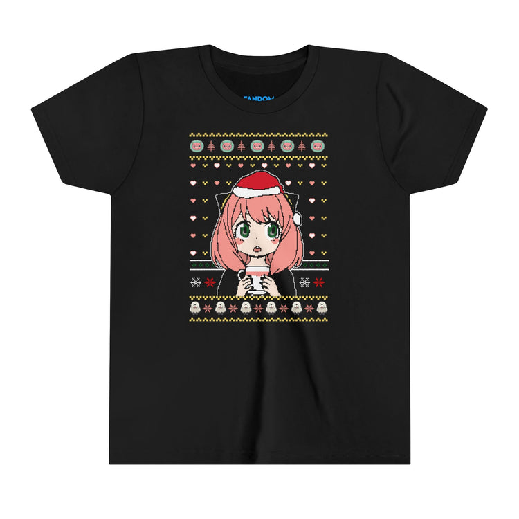 Anya Forger Ugly Christmas Sweater Youth Tee - Fandom-Made