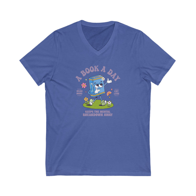 A Book A Day V-Neck Tee - Fandom-Made