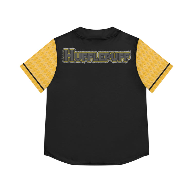 Hufflepuff Embroidery Design Women's Baseball Jersey - Fandom-Made
