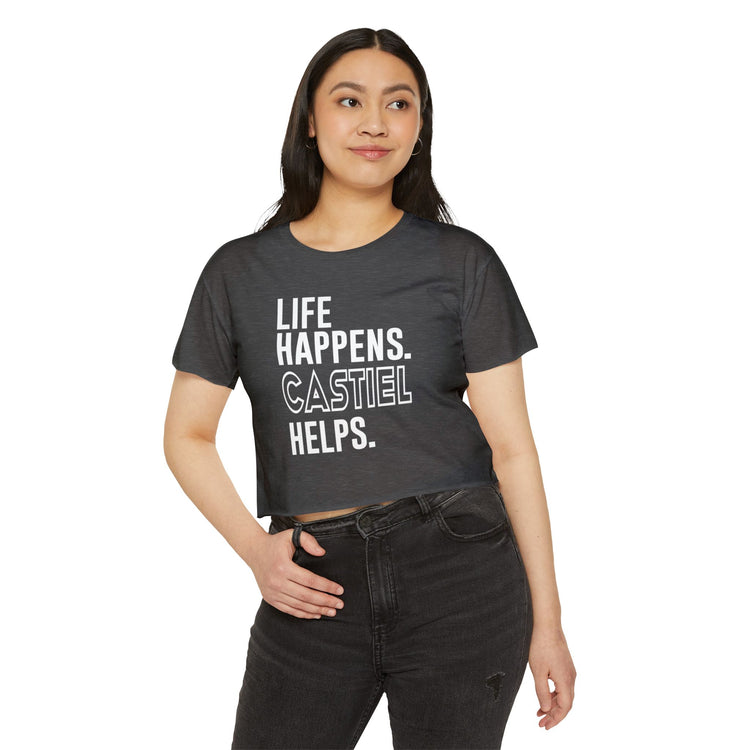 Life Happens Castiel Helps Crop Top