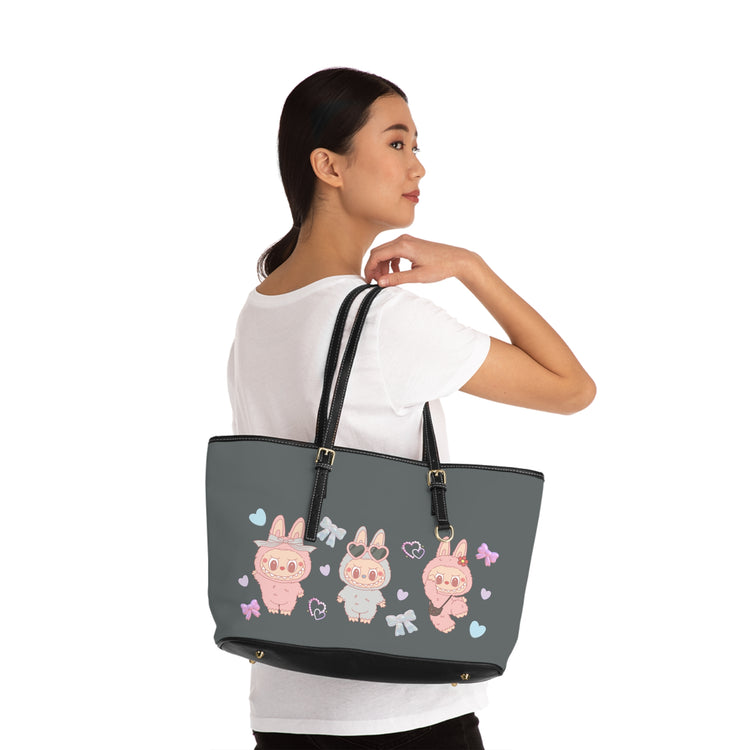 Labubu Coquette Leather Shoulder Bag - Fandom-Made