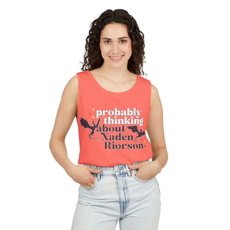 Thinking of Xaden Riorson Tank Top - Fandom-Made