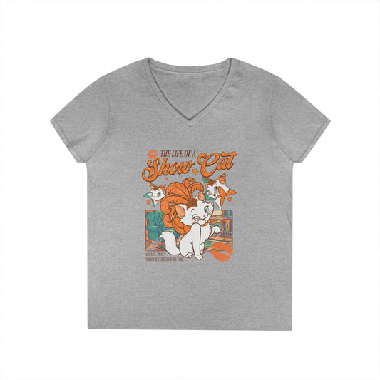 Life of a Show Cat Ladies' V-Neck Tee - Fandom-Made