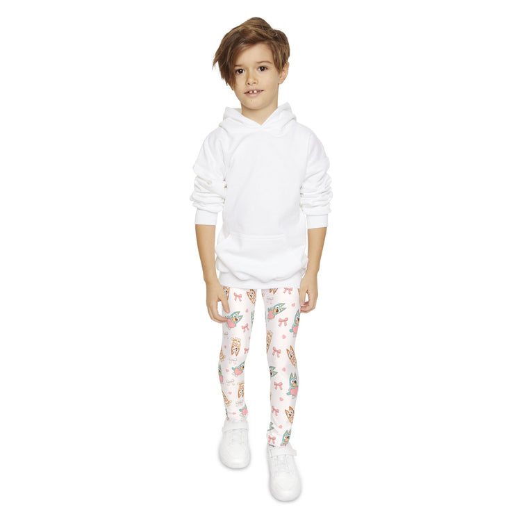 Blue Dog Valentine's Kids Leggings - Fandom-Made