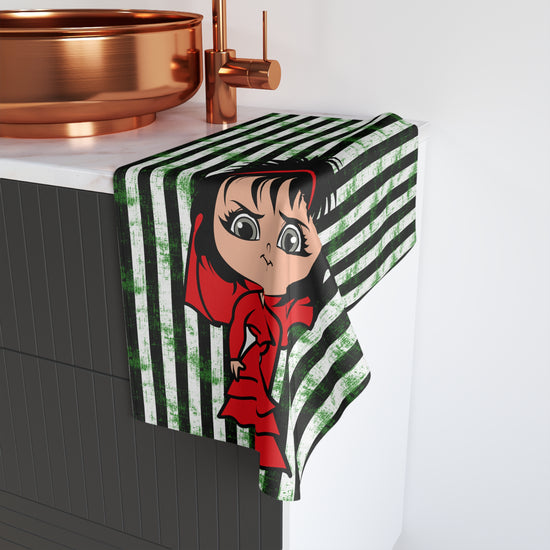 Lydia Deetz All-Over Print Hand Towel - Fandom-Made