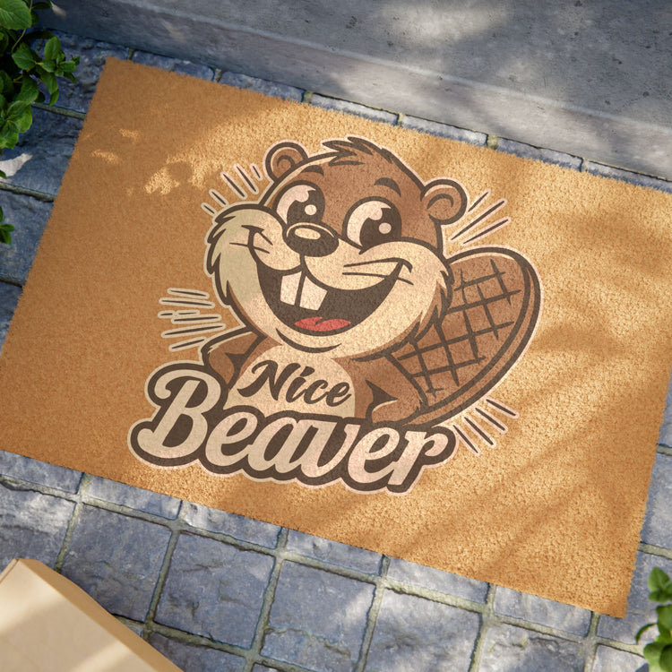 Nice Beaver Doormat - Fandom-Made