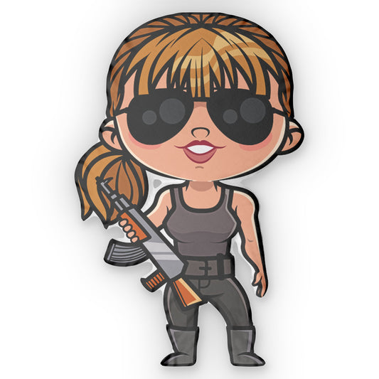 Sarah Connor-Shaped Pillow - Fandom-Made