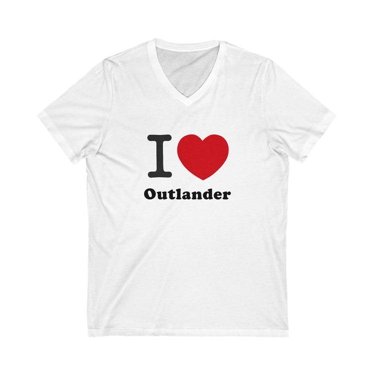 I Love Outlander V-Neck Tee - Fandom-Made