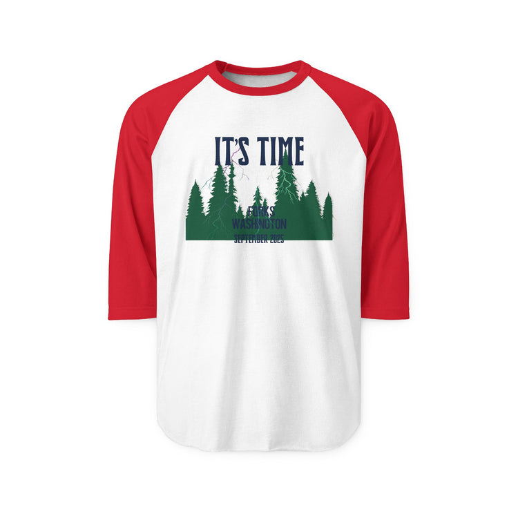 It's Time 3/4 Raglan Shirt - Fandom-Made
