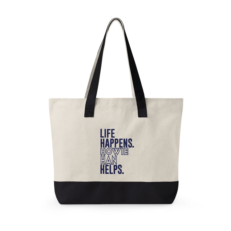 Life Happens Howie Han Helps Zippered Canvas Tote - Fandom-Made