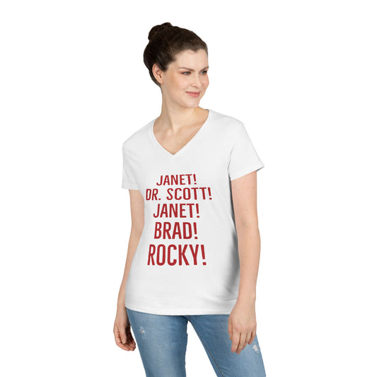 Rocky Horror Names Ladies' V-Neck Tee - Fandom-Made