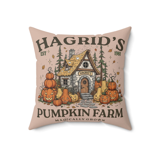 Hagrid's Pumpkins Square Pillow - Fandom-Made