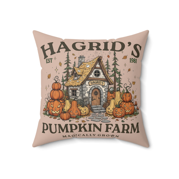 Hagrid's Pumpkins Square Pillow - Fandom-Made