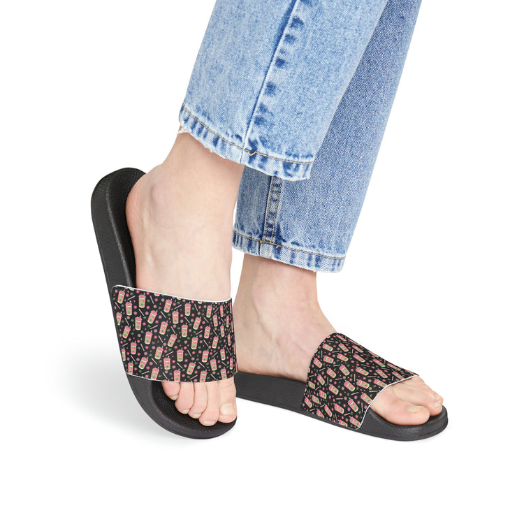 Highly Caffeinated All Over Print Women's Slides - Fandom-Made
