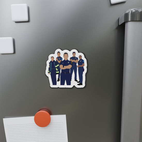 9-1-1 Group Die-Cut Magnet - Fandom-Made