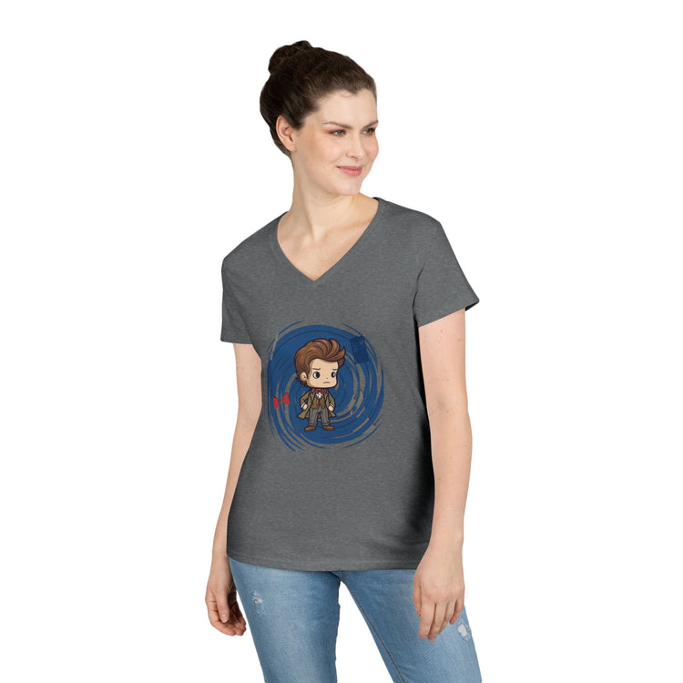 Timey Wimey Eleventh Doctor V-Neck Tee - Fandom-Made
