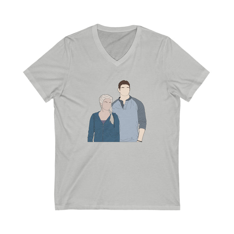 Rosalie And Emmett Cullen V-Neck Tee - Fandom-Made