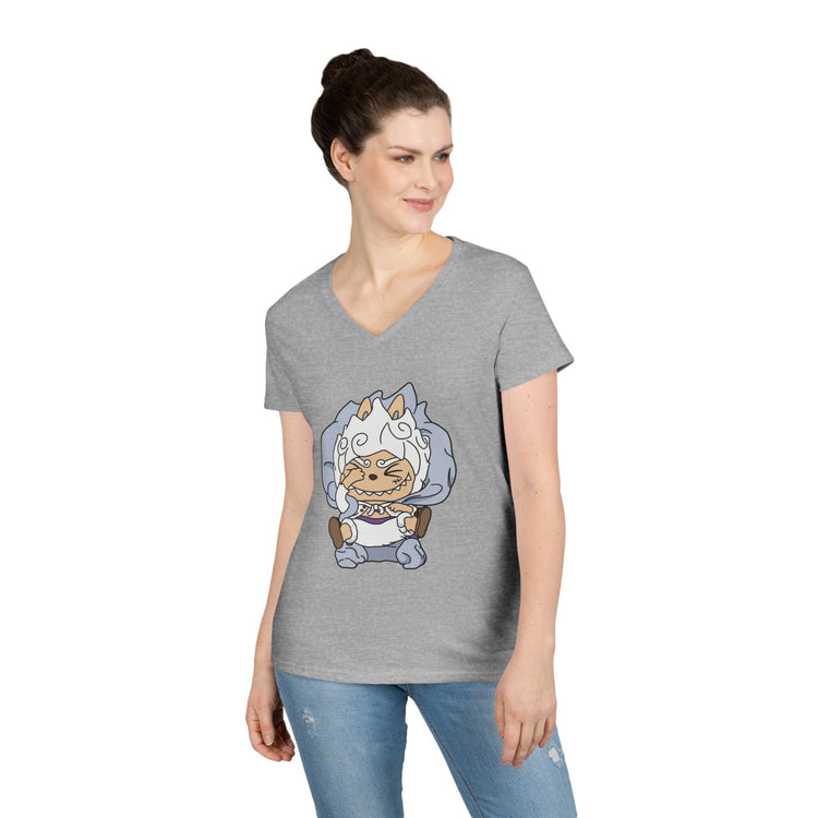 Bubu Monkey V-Neck Tee - Fandom-Made