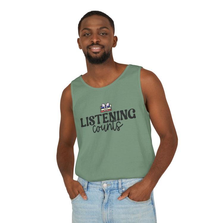 Listening Counts Tank Top - Fandom-Made