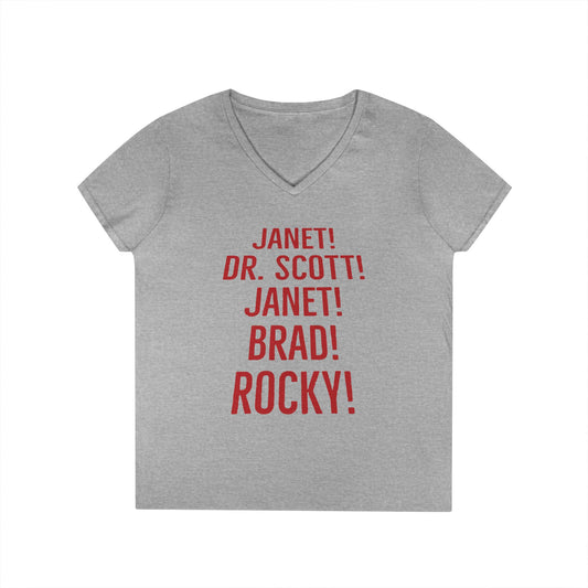 Rocky Horror Names Ladies' V-Neck Tee - Fandom-Made
