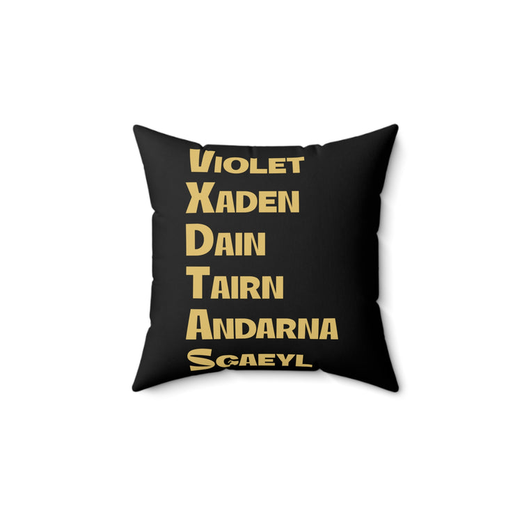 Fourth Wing Names Pillow - Fandom-Made