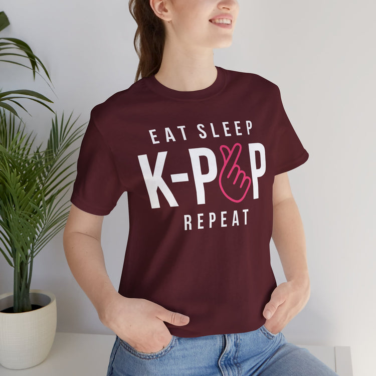 Eat Sleep K-Pop Repeat Unisex T-Shirt - Fandom-Made