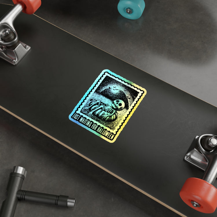 Waiting For Halloween Holographic Sticker