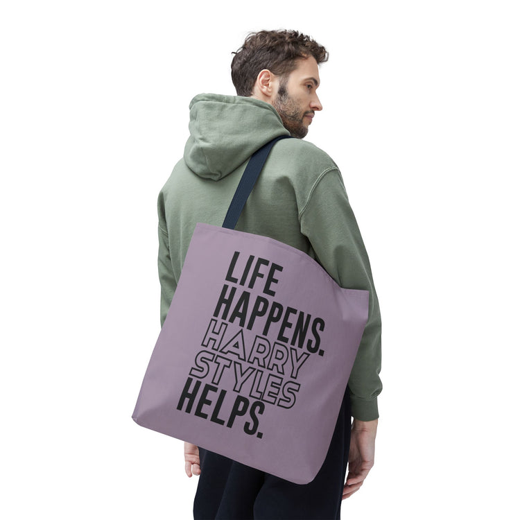 Life Happens Harry Styles Helps Tote Bag