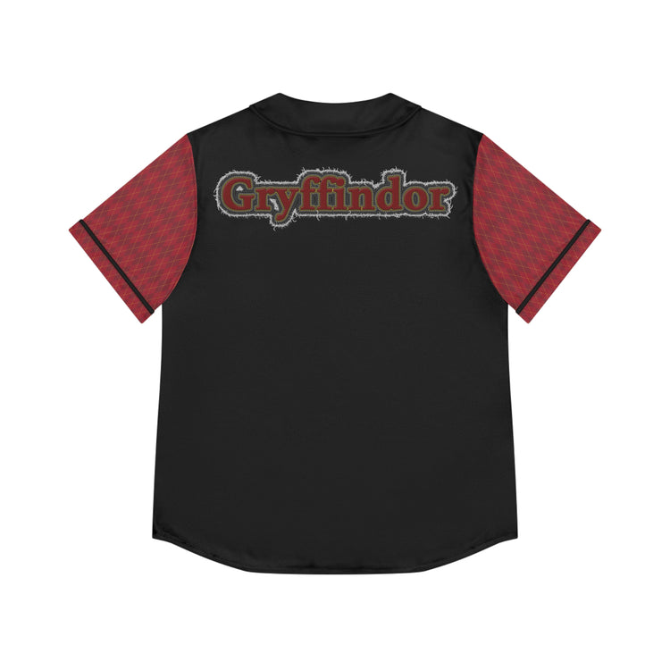 Gryffindor Embroidery Design Women's Baseball Jersey - Fandom-Made
