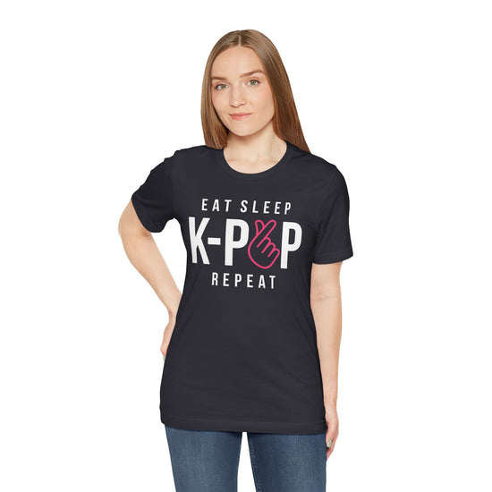 Eat Sleep K-Pop Repeat Unisex T-Shirt - Fandom-Made