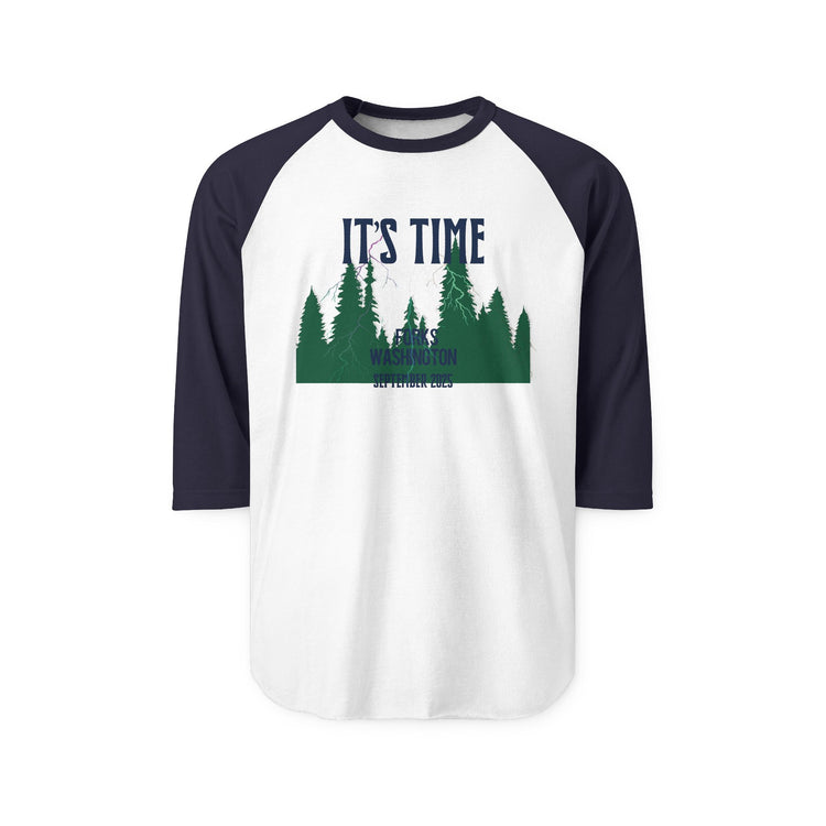 It's Time 3/4 Raglan Shirt - Fandom-Made