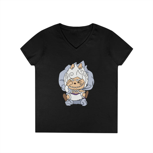Bubu Monkey V-Neck Tee - Fandom-Made